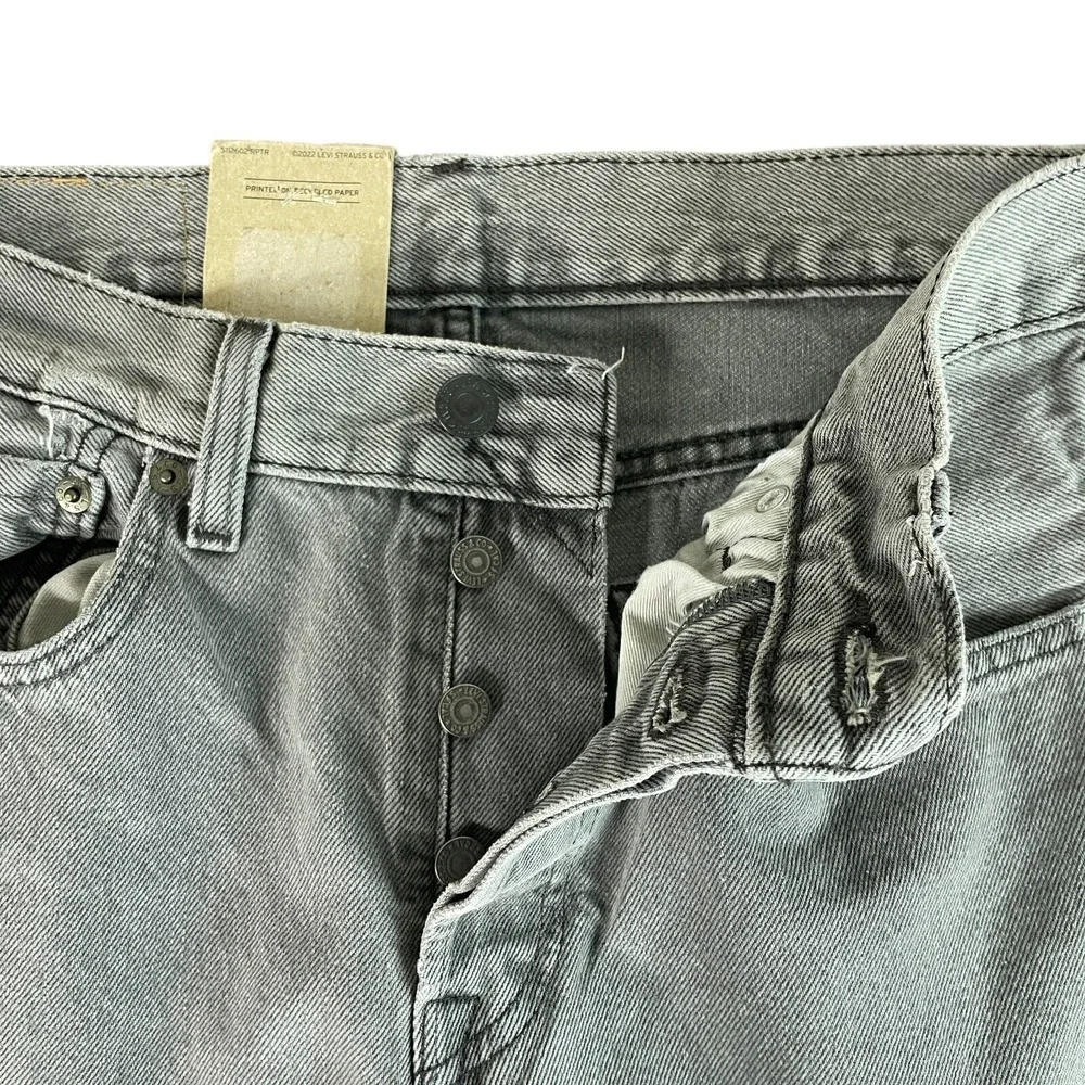NEW Levis Mens 501 Original Jeans (Actual 28x31) Button Fly Gray Denim $69‎